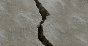 Crack in foundation concrete image